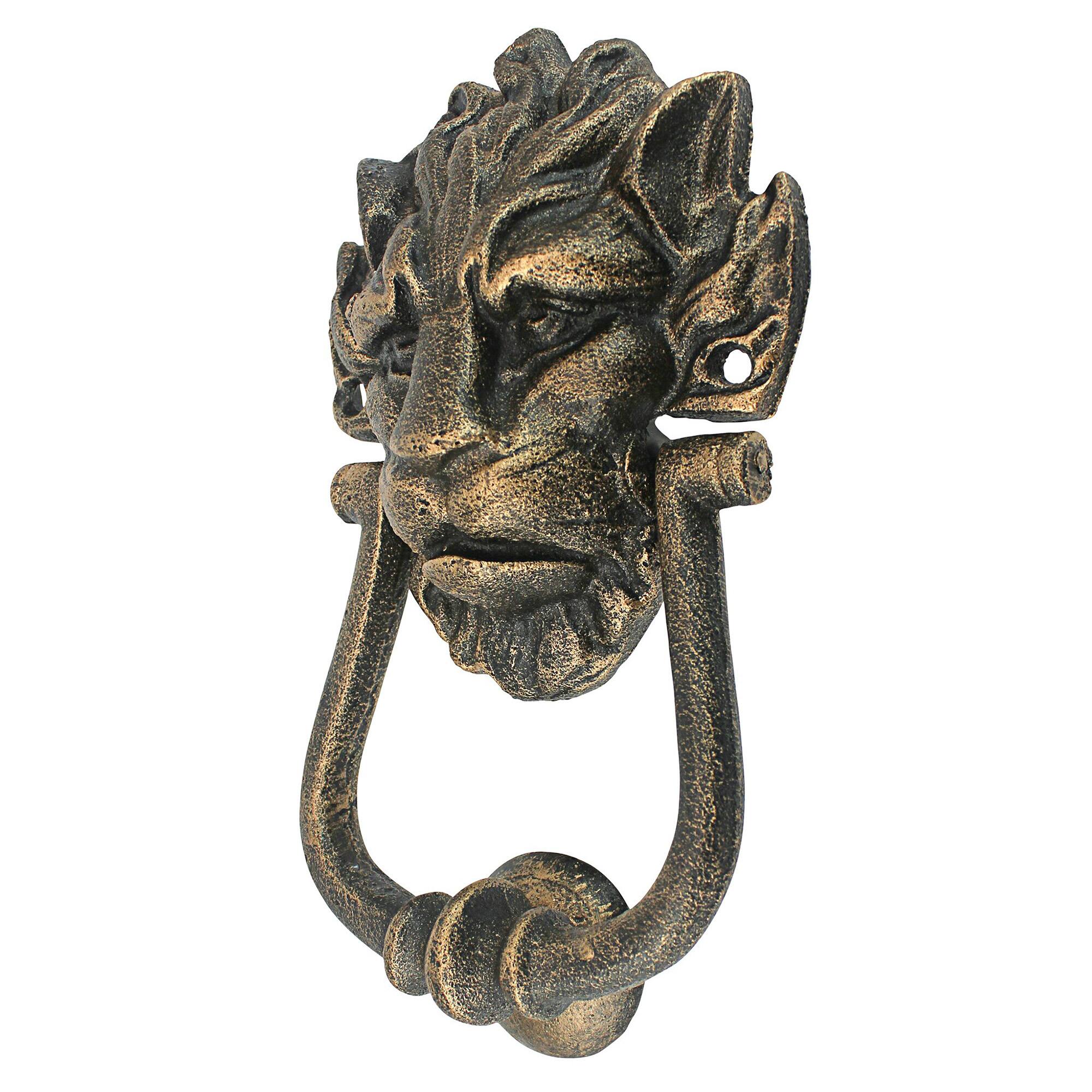 Design Toscano 8.5" 10 Downing Street Lion Authentic Foundry Iron Door Knocker